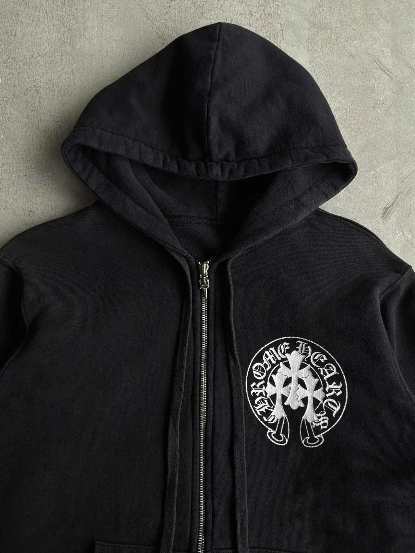 Chrome Hearts Cemetery Horseshoe Thermal Zip Hoodie