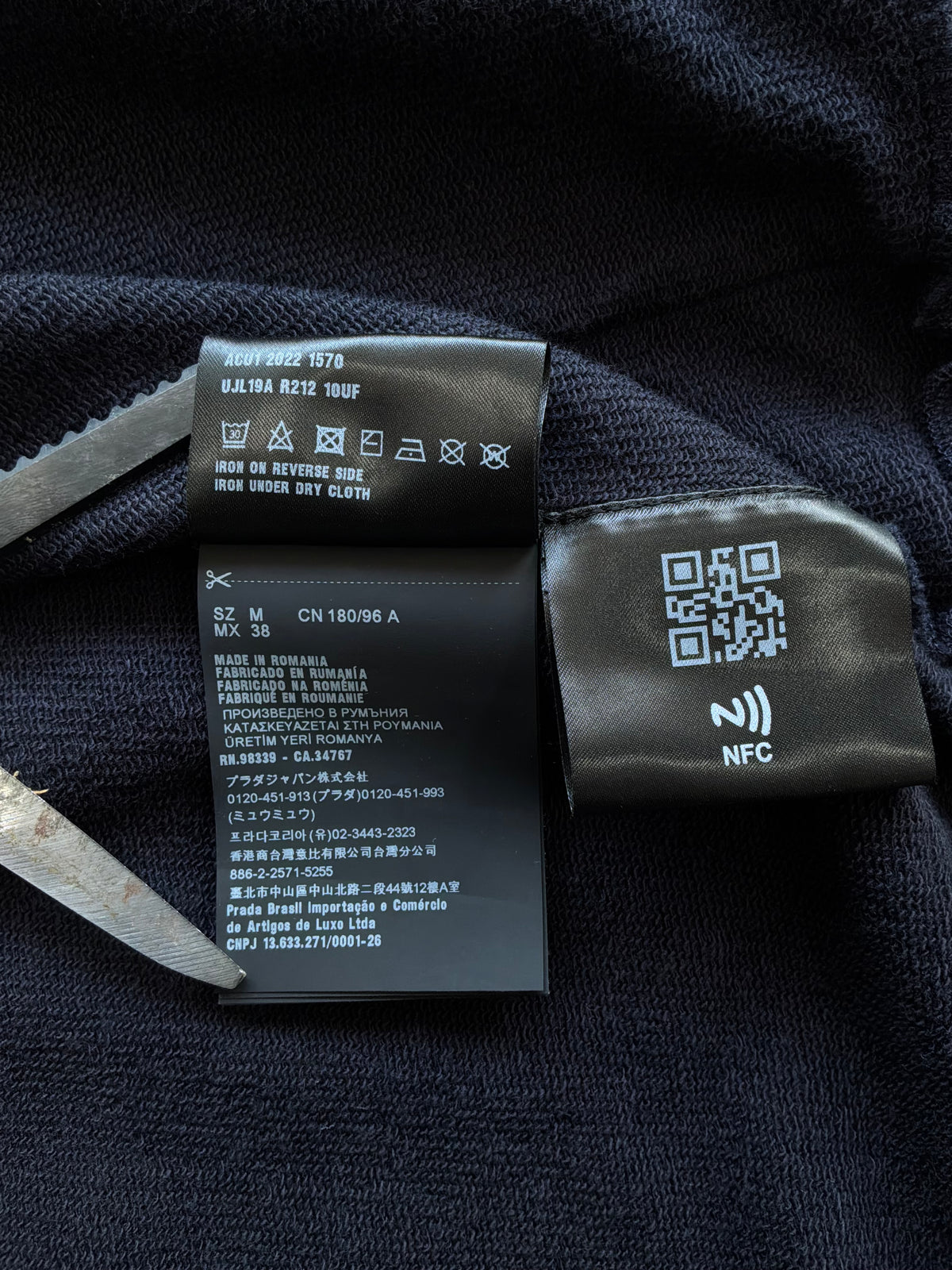 Prada Color Block Zip Hoodie