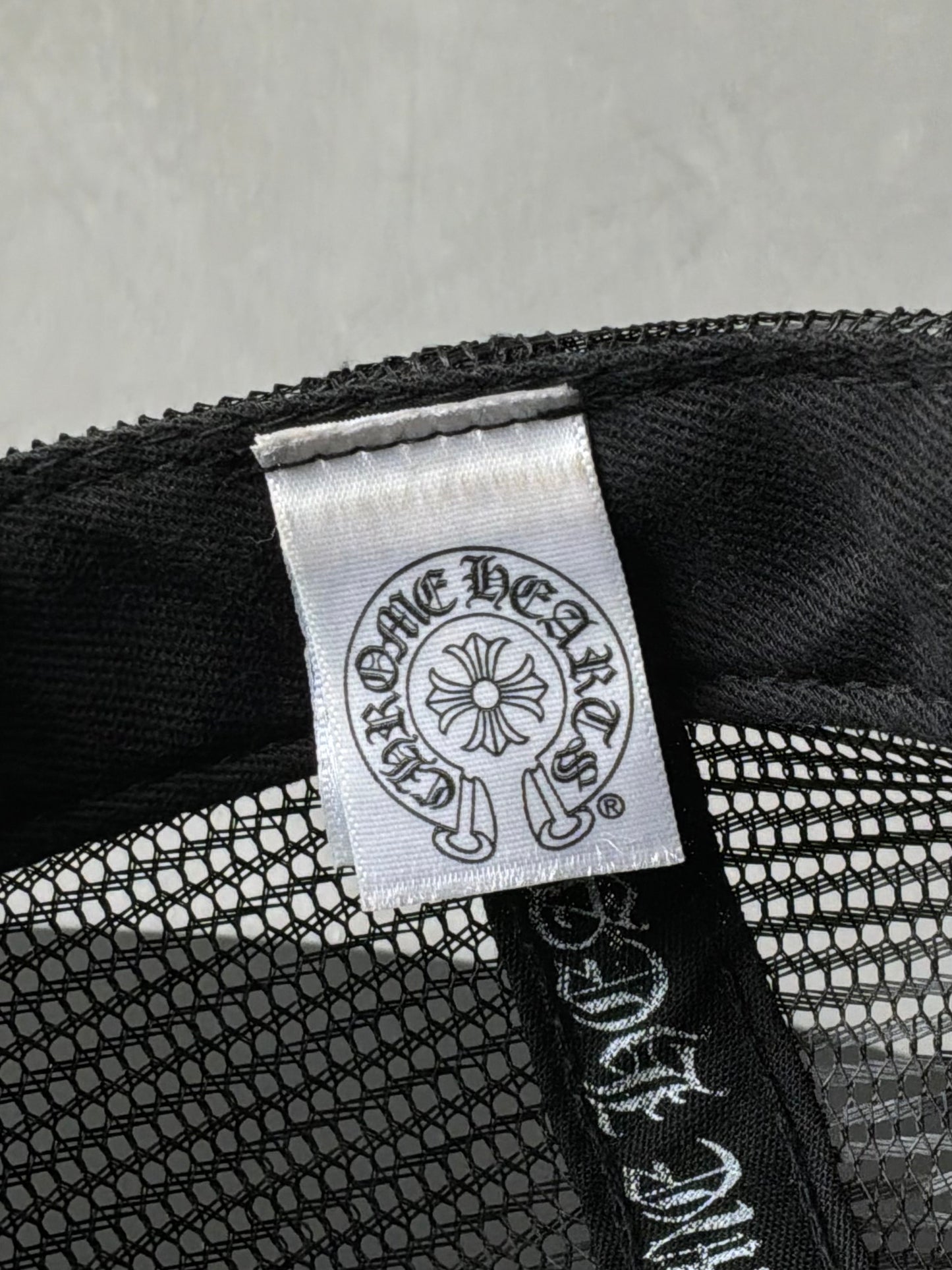 Chrome Hearts Vintage Triple Star Black Trucker Hat