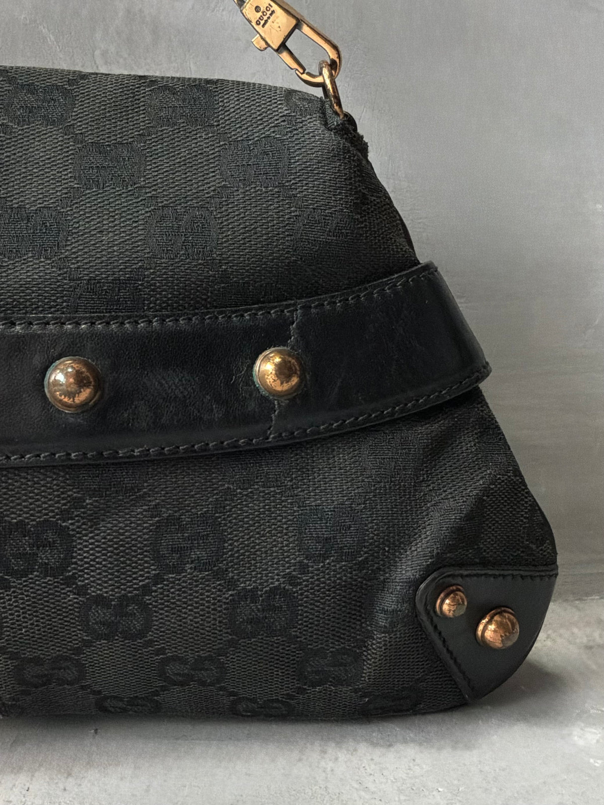 Gucci By Tom Ford Satin Horsebit Bamboo Chain Shouder  Bag