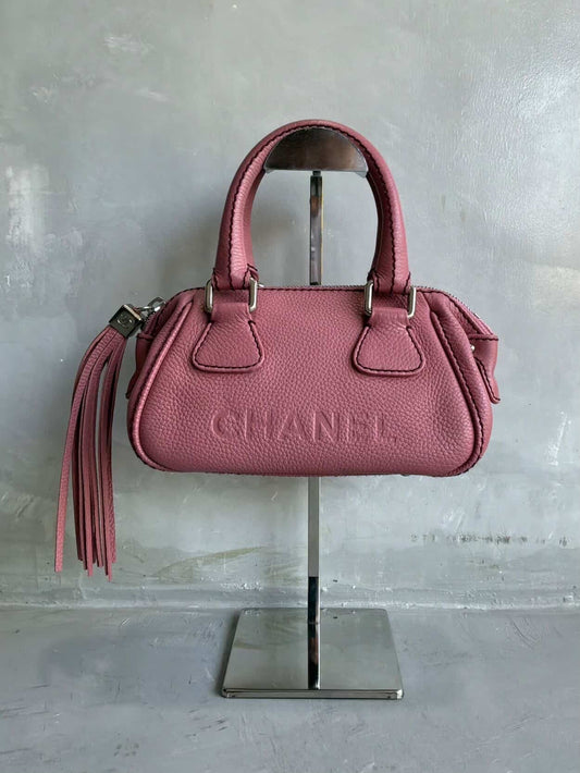Chanel LAX Tassel Caviar Mini Bowler Bag