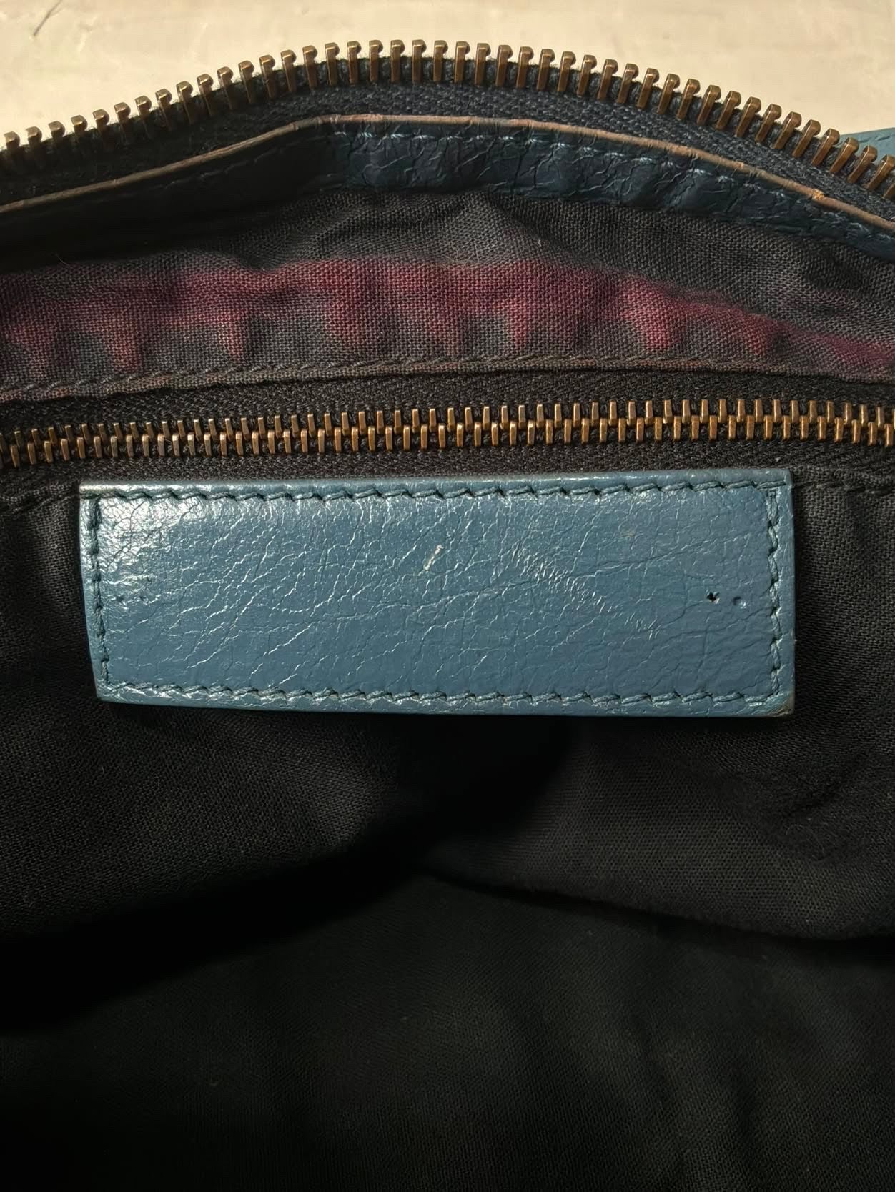 Balenciaga City Blue Lambskin Bag