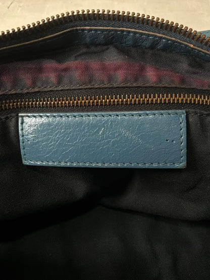 Balenciaga City Blue Lambskin Bag