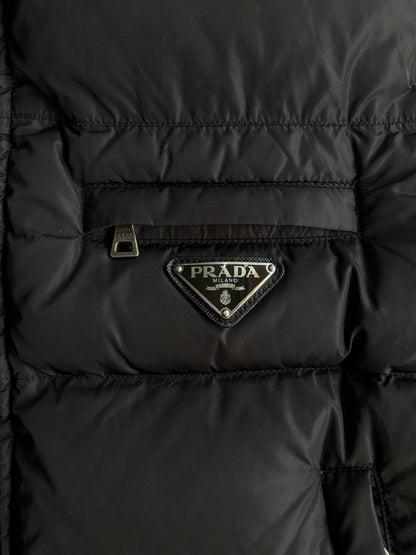 Prada Chest Emblem Puffer Vest