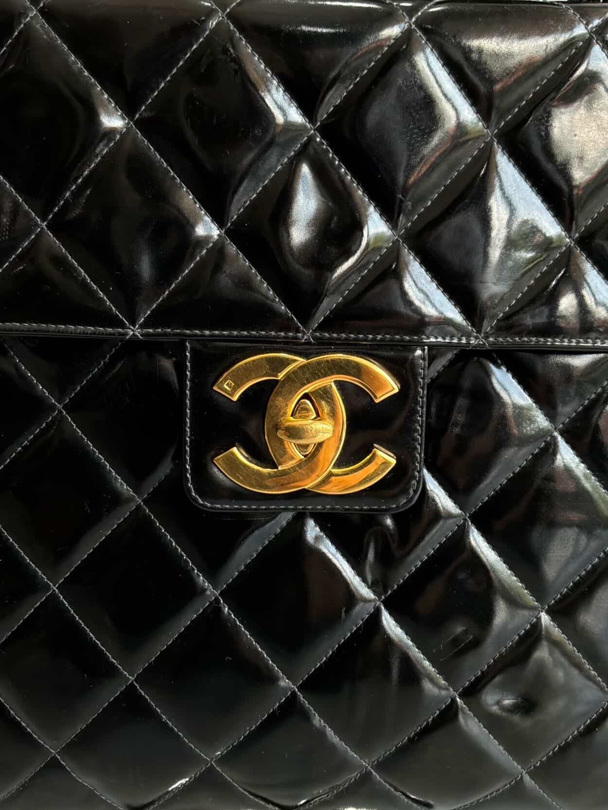 90’s Chanel Patent Leather Briefcase
