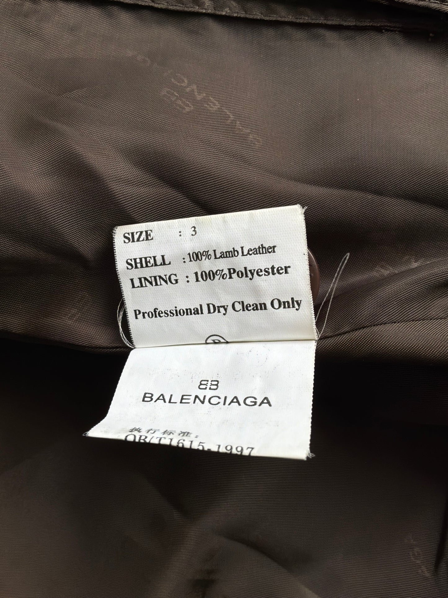 Balenciaga Vintage Brown Leather Jacket