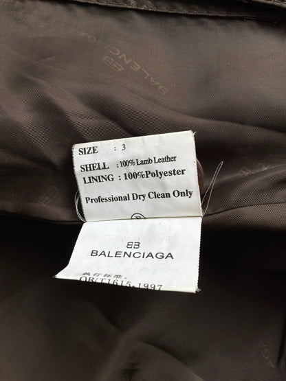 Balenciaga Vintage Brown Leather Jacket