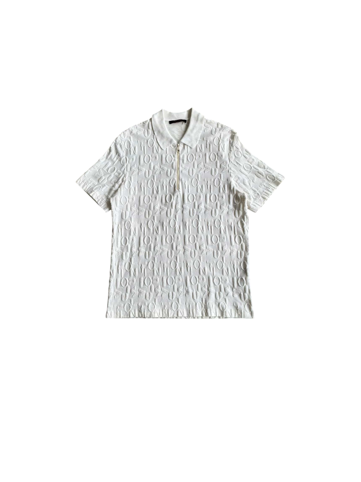 Louis Vuitton Embossed Logos Half Zip Polo