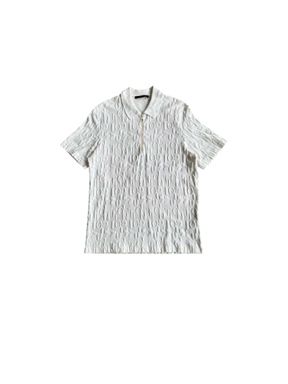 Louis Vuitton Embossed Logos Half Zip Polo
