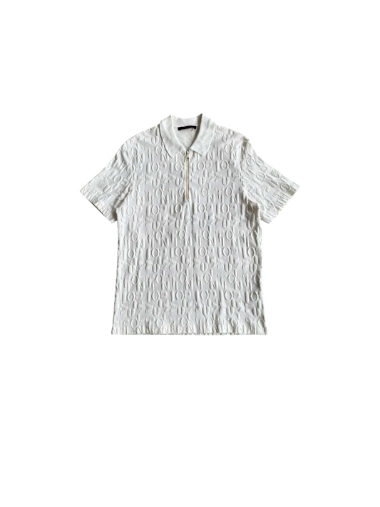 Louis Vuitton Embossed Logos Half Zip Polo