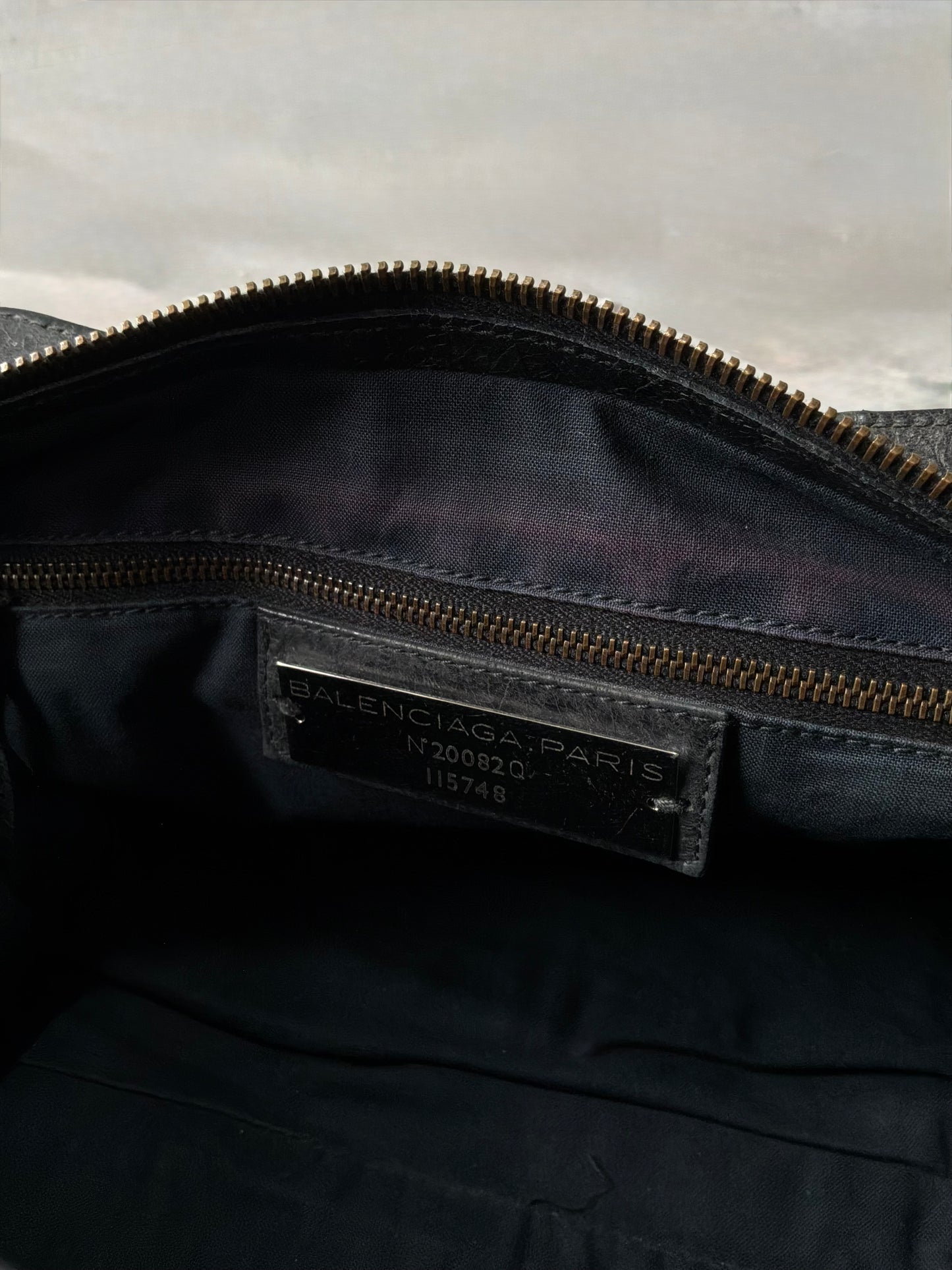 Balenciaga Classic City Black on Brass Lambskin Bag