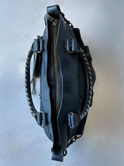 Balenciaga Le First Navy Lambskin Bag