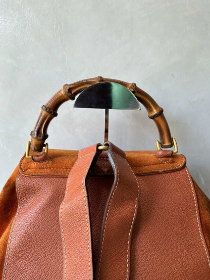 2000’s Gucci Suede Bamboo Backpack