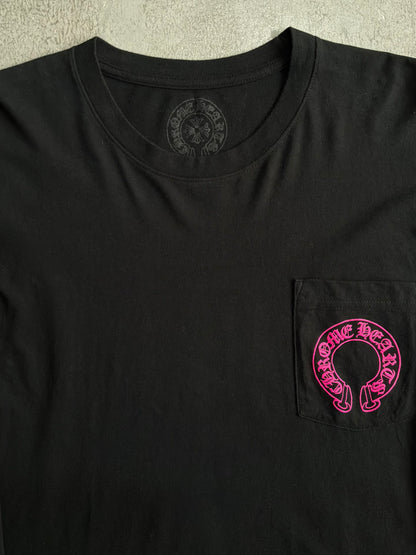 Chrome Hearts Pink Floral Horseshoe Longsleeves