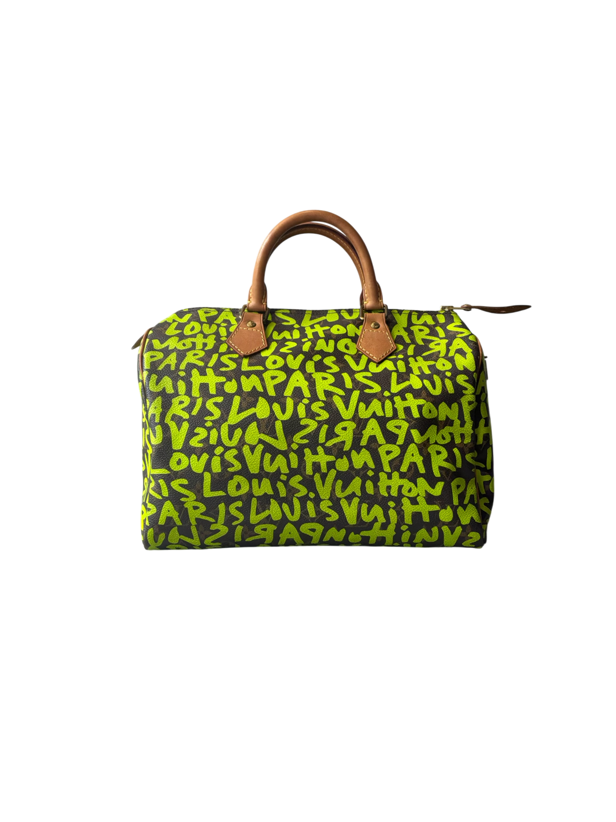 Louis Vuitton x Stephen Sprouse Green Graffiti Speedy 30 Bag