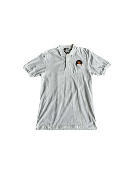 Bape Baby Milo White Polo Shirt