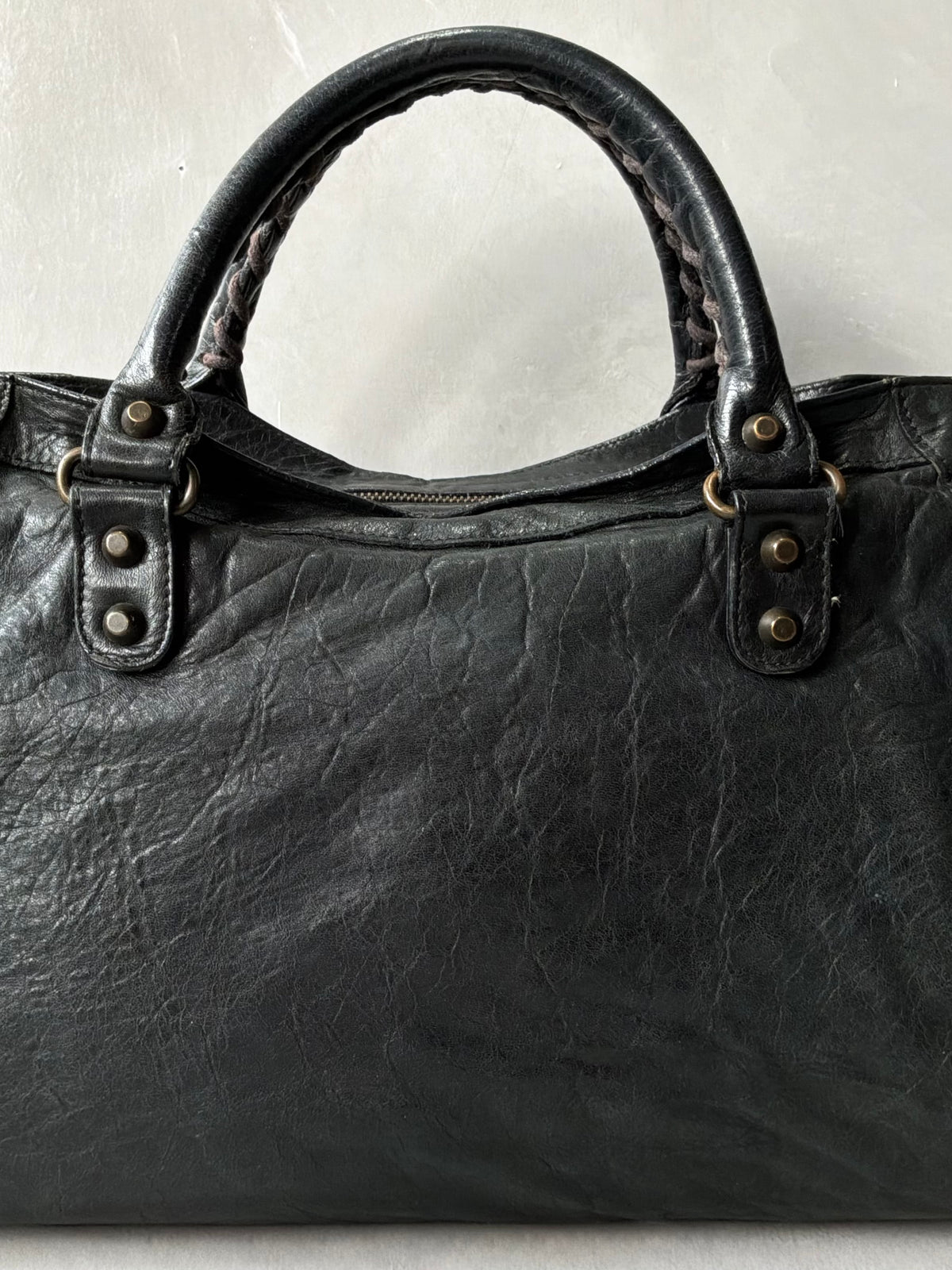 Balenciaga Classic City Black on Brass Lambskin Bag