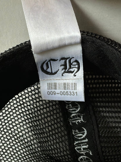 Chrome Hearts Vintage Triple Star Black Trucker Hat