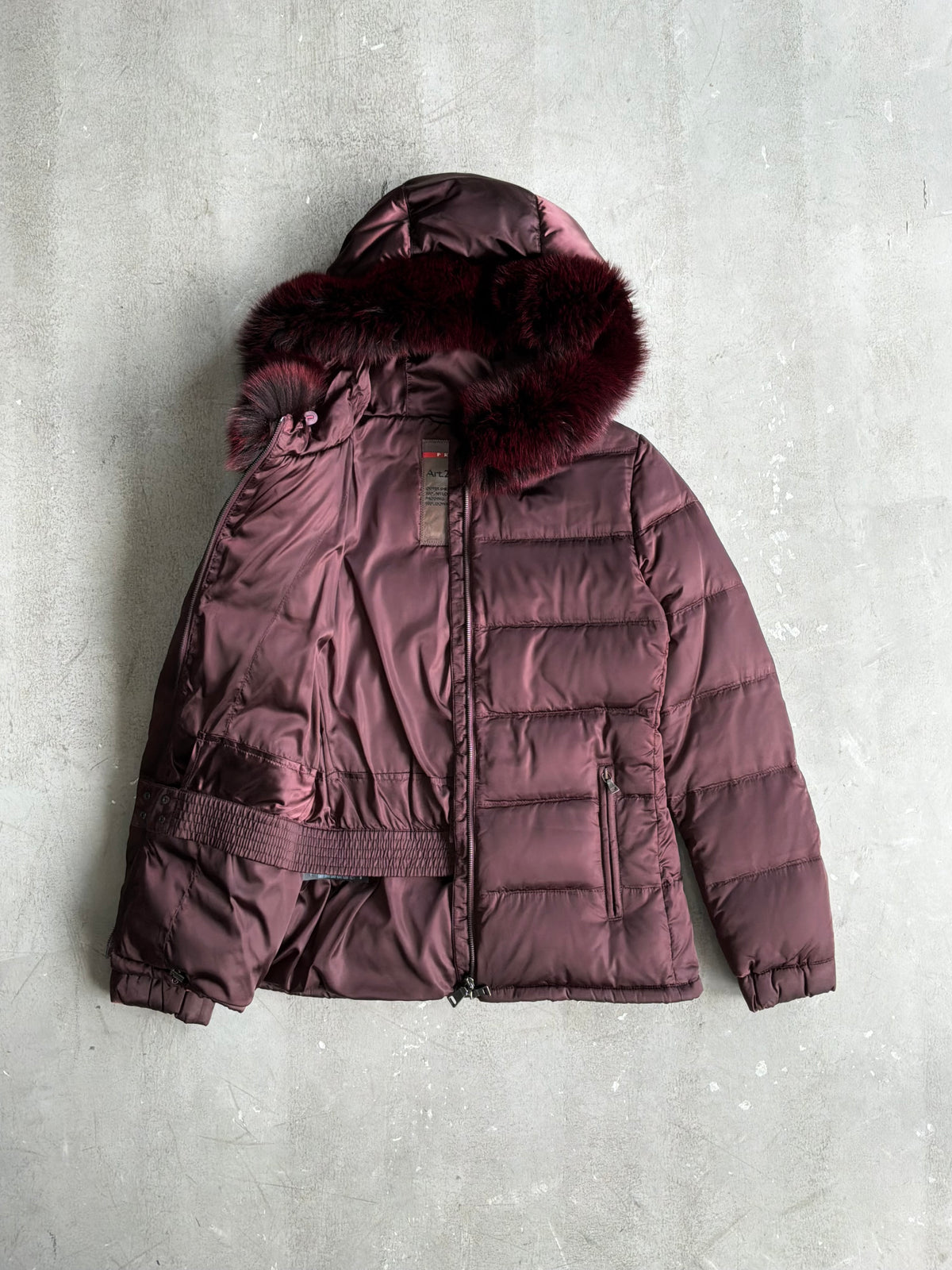 Prada Womens  Rabbit Fur Puffer Jacket
