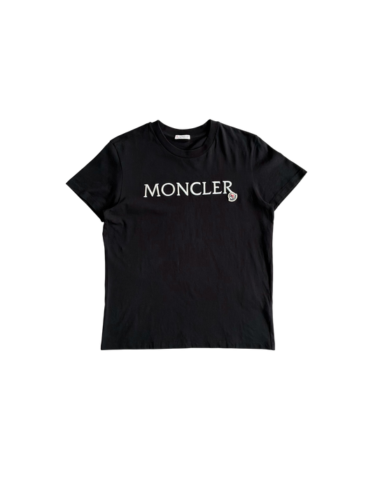 Moncler Script With Logo Balck Tee