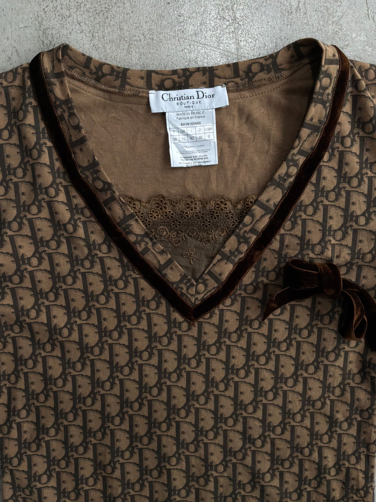 Dior Galliano Era Brown Oblique Top