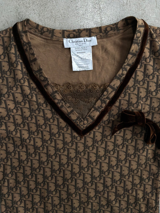 Dior Galliano Era Brown Oblique Top