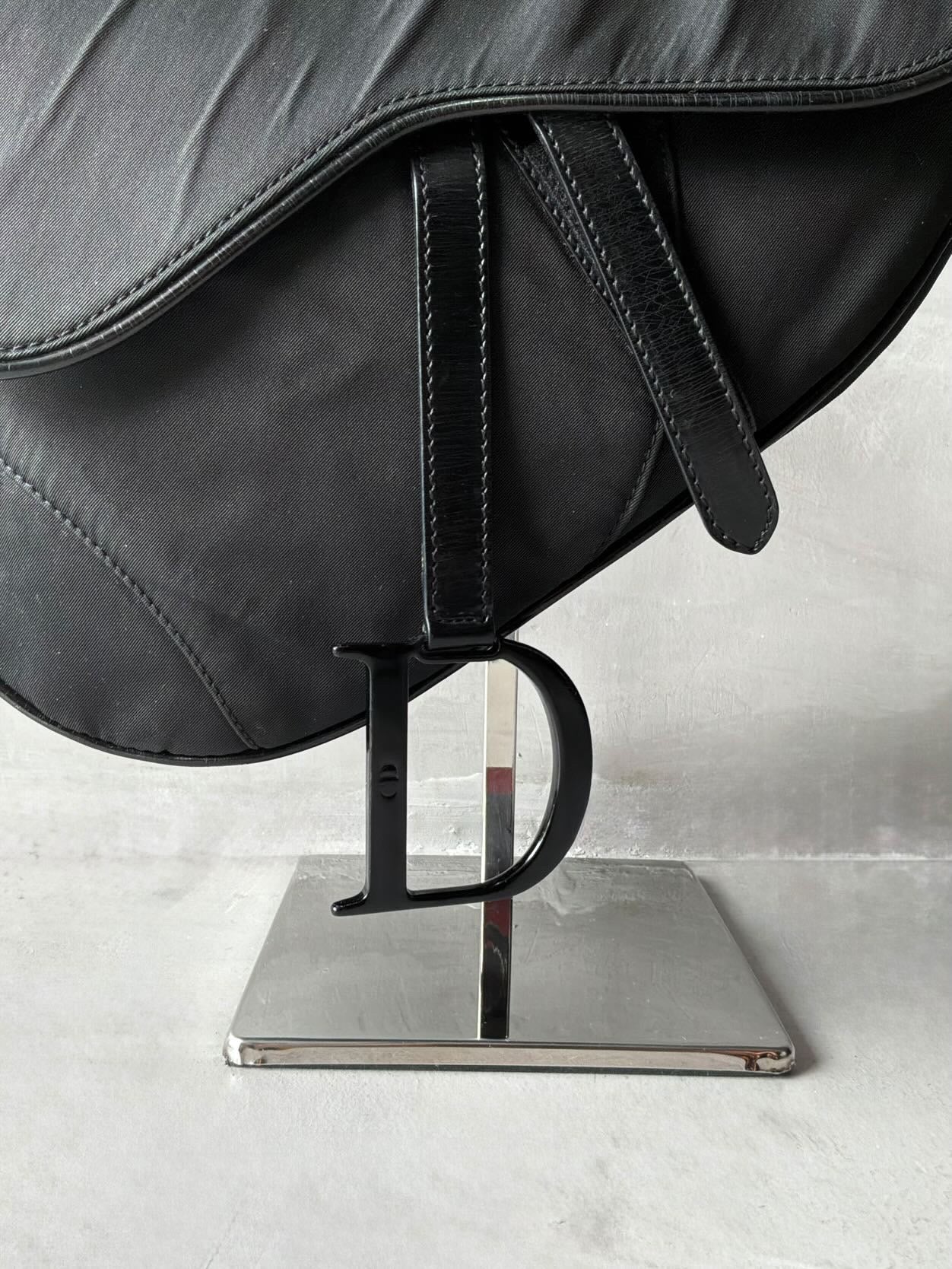 Dior Black Nylon Saddle Bag