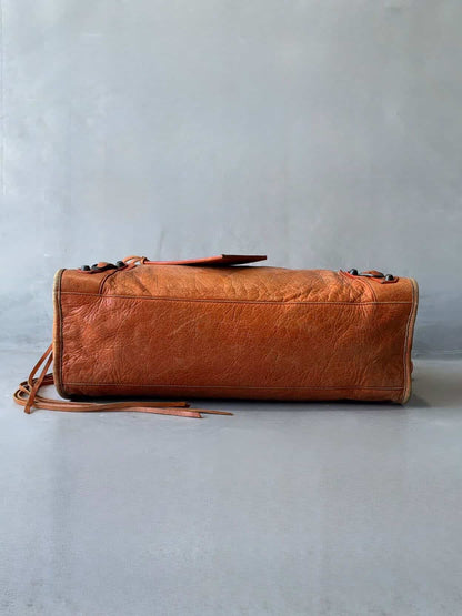 Balenciaga Classic City Orange Lambskin Bag