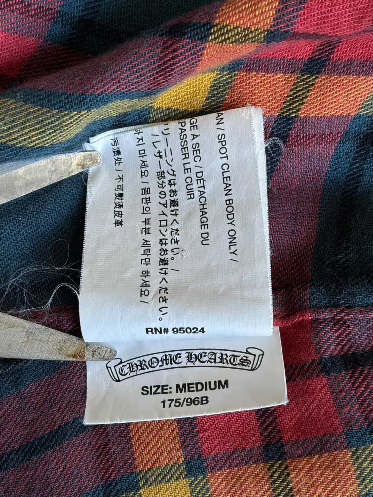 Chrome Hearts Cross Patch Plaid Flannel