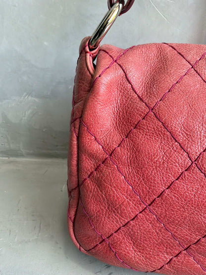 2009 Chanel On The Road Quilted Shoulder Bag