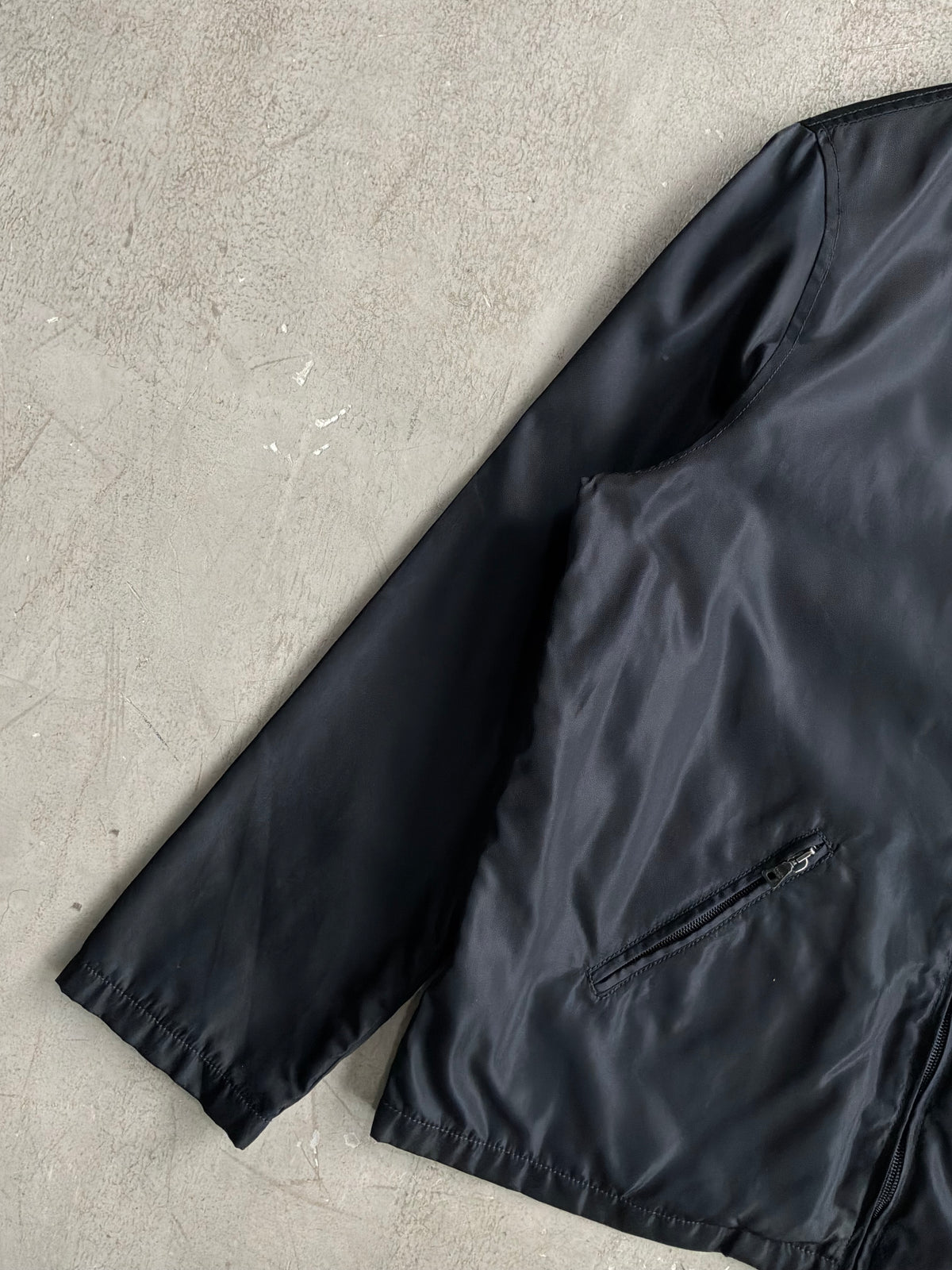 Vintage Prada Navy Nylon Harrington Jacket