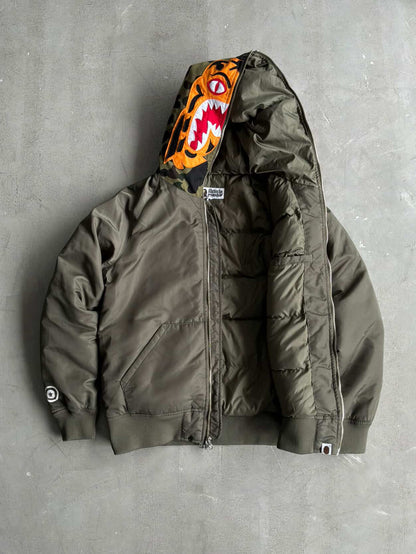 Bape Padded Tiger Shark Full Zip Hoodie