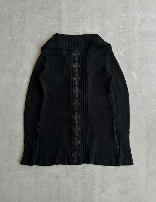 Chrome Hearts 1/1 Spine Cross Patch Cashmere Cardigan
