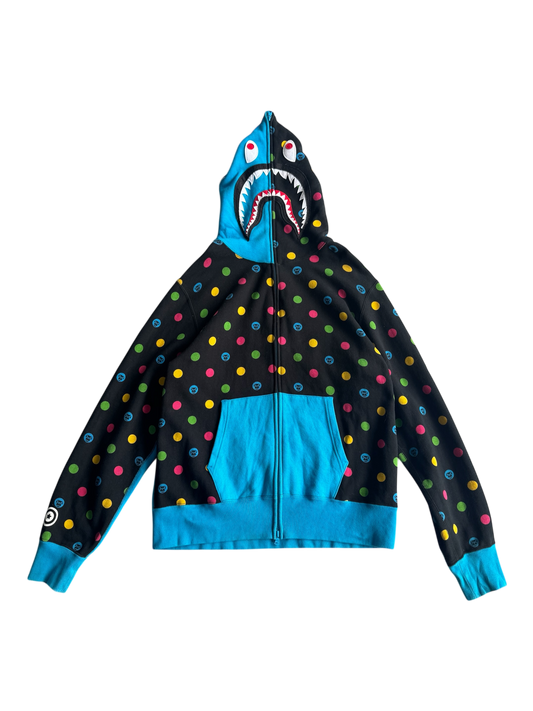 Bape Polka Dot Shark Full Zip Hoodie