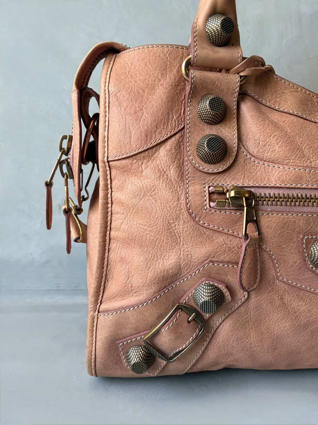 Balenciaga City Classic Giant 21 Salmon Pink Lambskin Bag