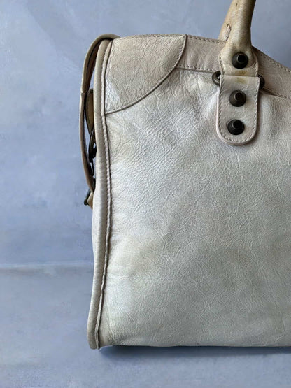 Balenciaga Classic City Beige Lambskin Bag