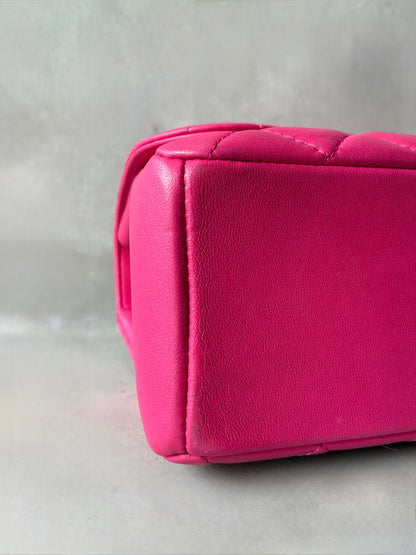 Chanel Classic Single Flap Medium Pink Lambskin Bag