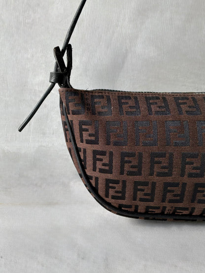 Fendi Brown Monogram Boat Bag