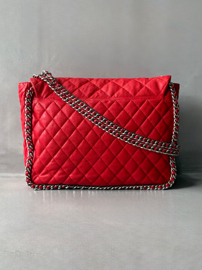 Chanel Chain Around Pink Maxi Flap