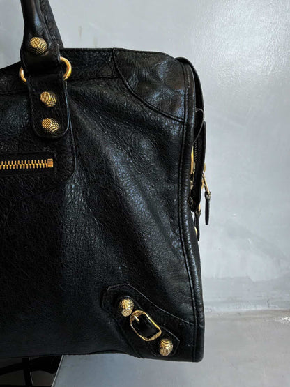 Balenciaga City Classic Medium Black On GHW