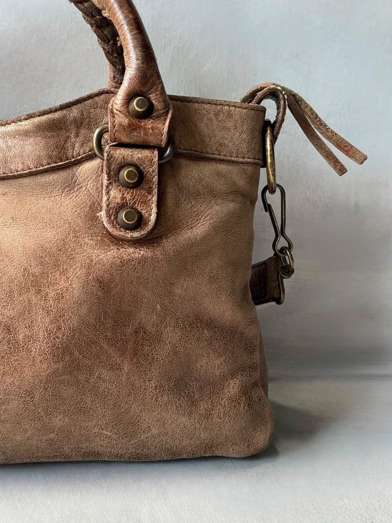 Balenciaga Le First Lambskin Brown Bag