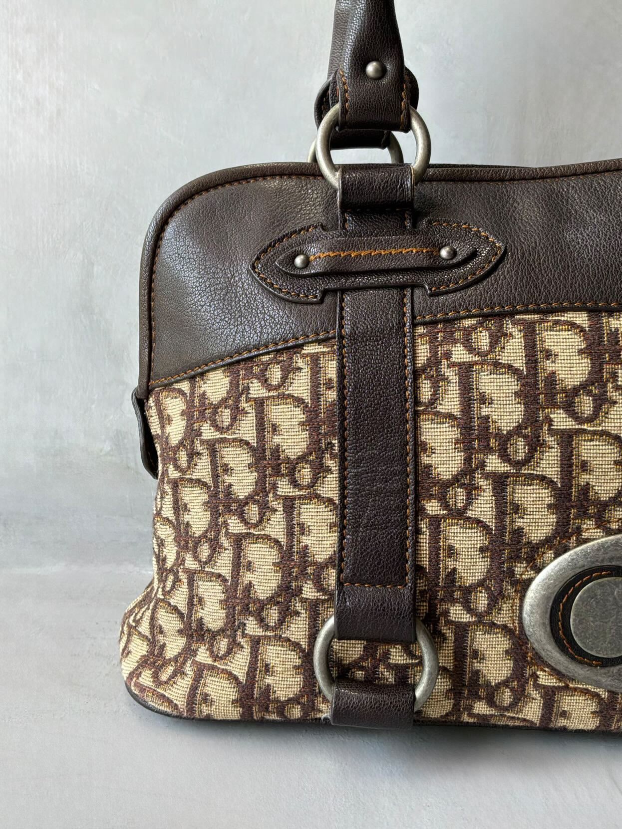 Dior Trotter Leather Boston Bag