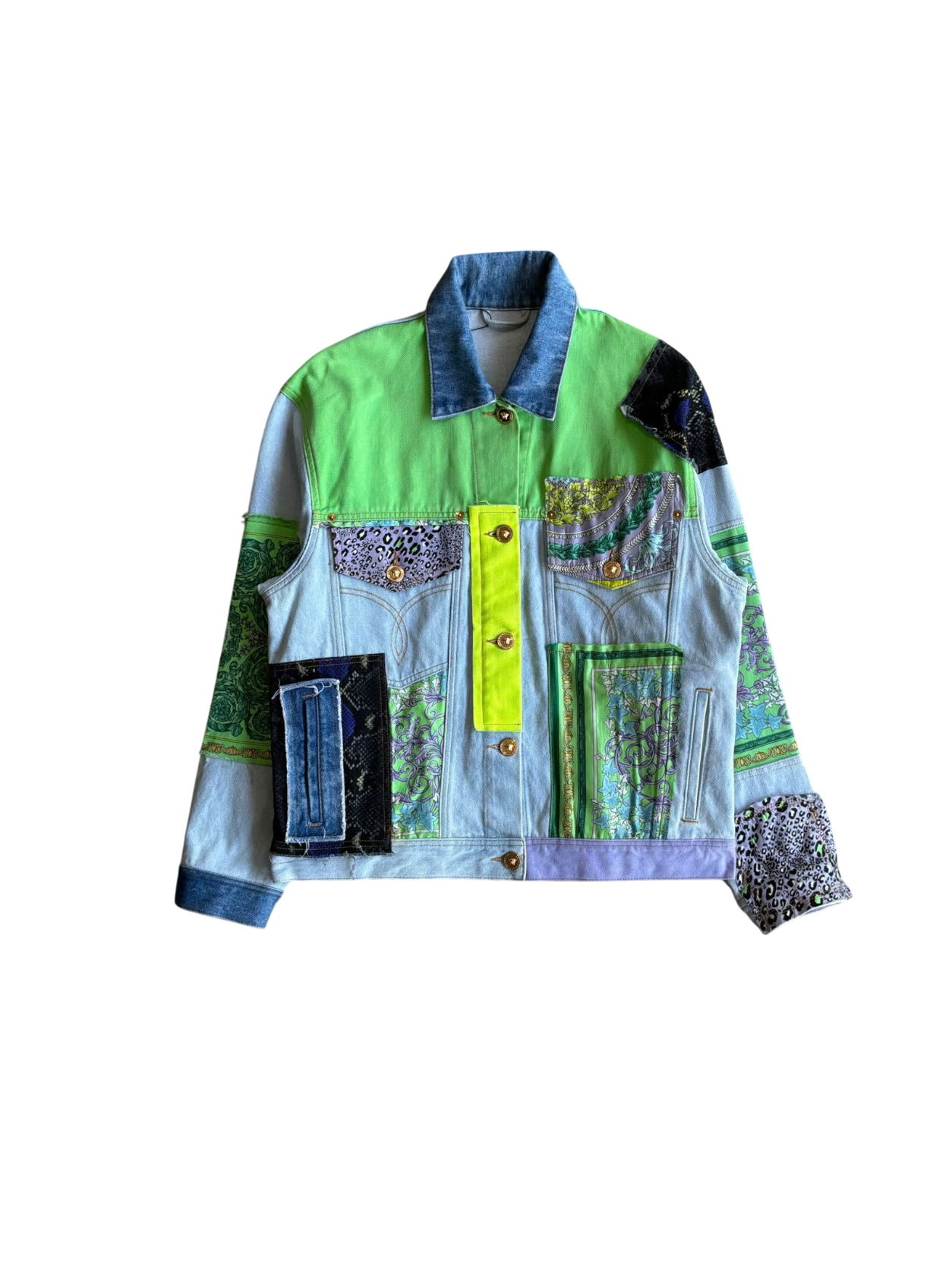 Versace Patchwork Denim Jacket
