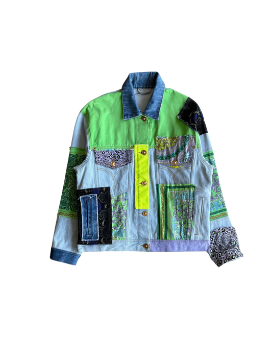 Versace Patchwork Denim Jacket