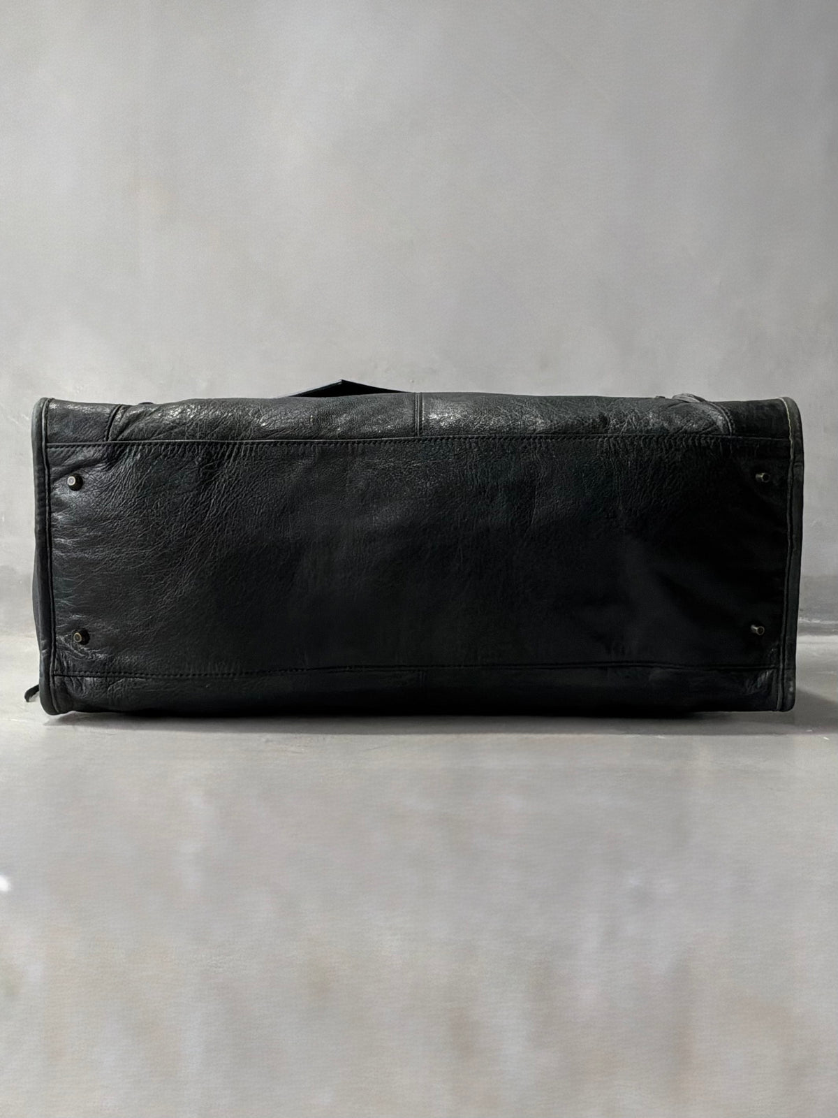 Balenciaga XL Weekender Black on Brass Lambskin Bag