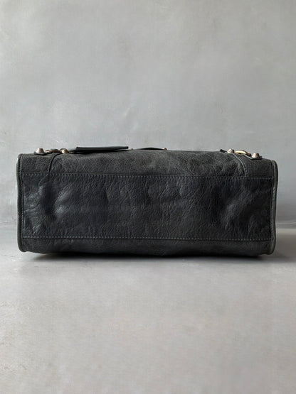 Balenciaga Classic City Gray on Bronze Lambskin Bag