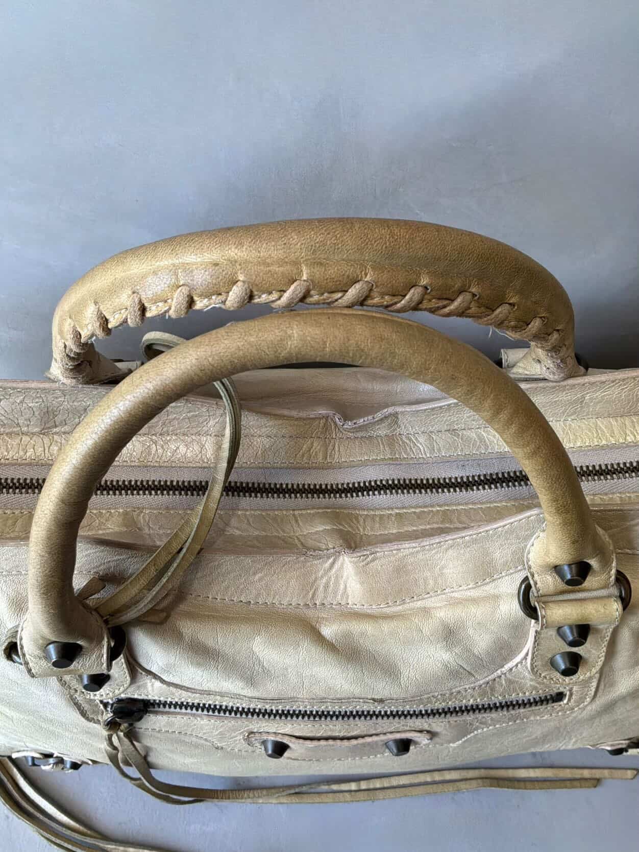 Balenciaga Classic City Beige Lambskin Bag