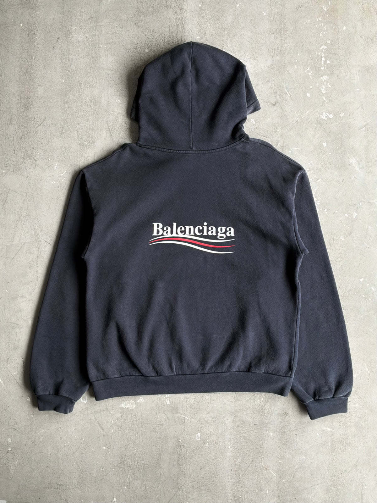 Balenciaga Political Campaign Navy Hoodie