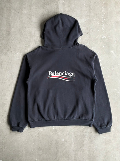 Balenciaga Political Campaign Navy Hoodie