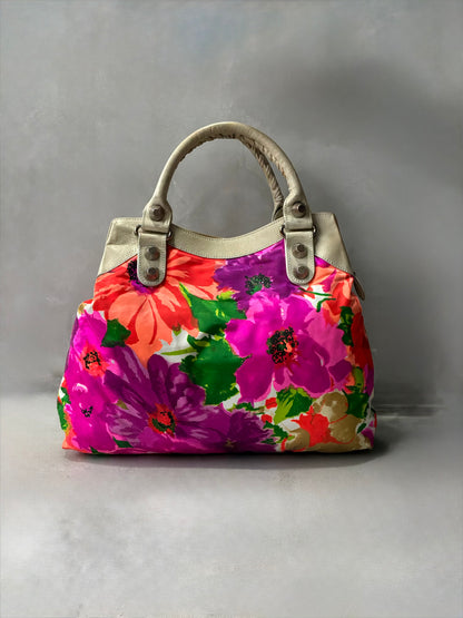 Balenciaga Mid Day Floral Giant 21 Lambskin Bag